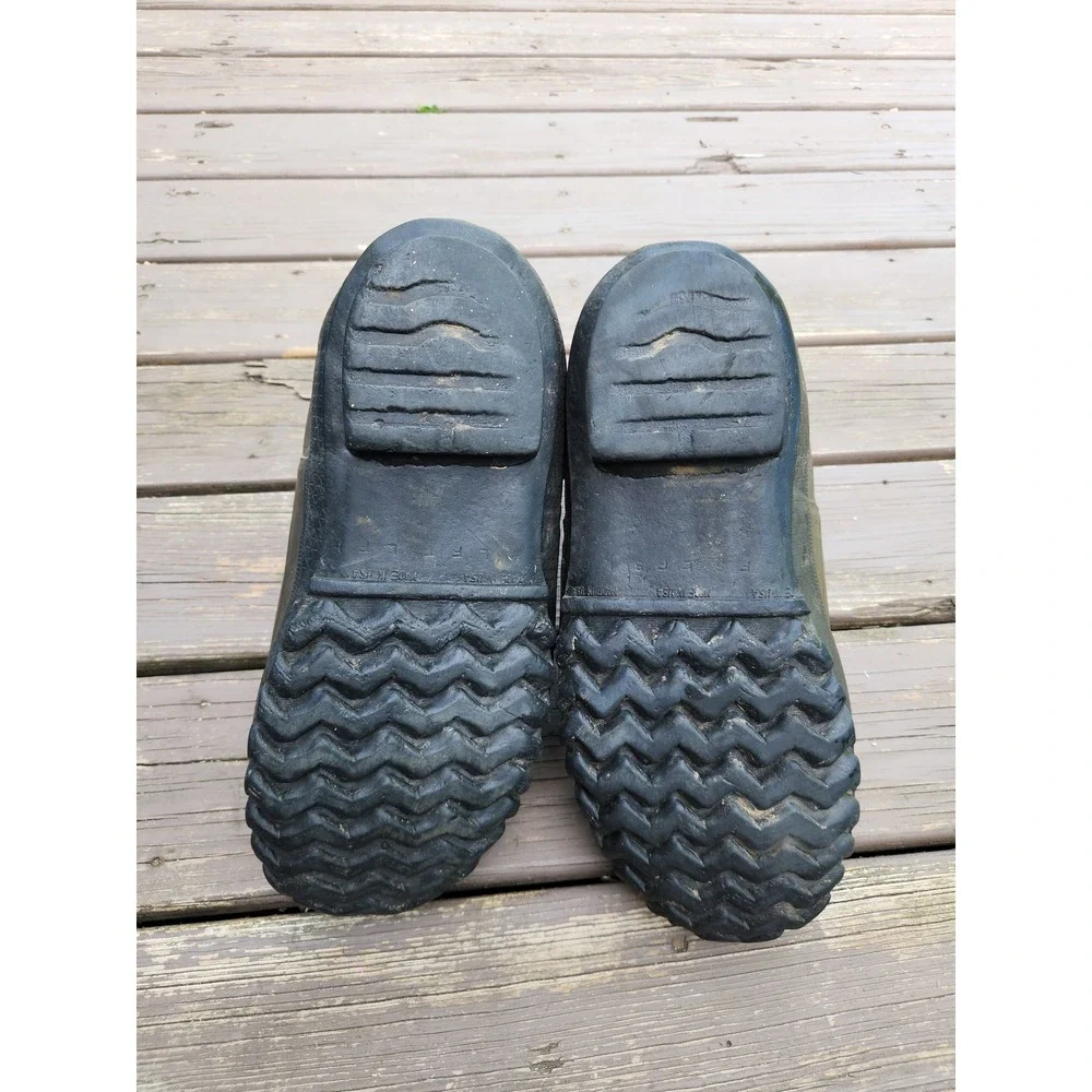 Vintage LaCrosse Iceman Boots Green Leather Rubber Insulated Made in USA Mens 12